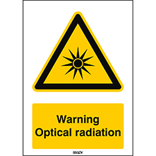 Знак безопасности ISO — предупреждение, оптическое излучение