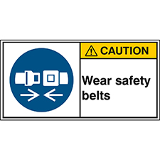 Знак безопасности ISO - Пристегивайте ремни безопасности