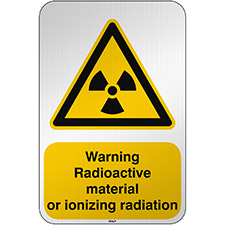 Знак безопасности ISO - Предупреждение, радиоактивный материал или ионизирующее излучение