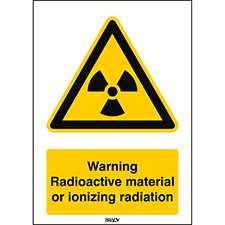 Знак безопасности ISO - Предупреждение, радиоактивный материал или ионизирующее излучение