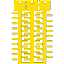 Бирка ACS желтого цвета 4x12 мм, 3 дерева