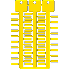 Желтая бирка с 4 деревьями 4x15