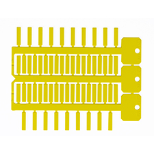 Бирка ACS желтого цвета 4x18 мм, 3 дерева