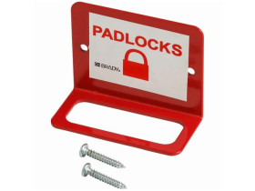 Держатель для замков BRADY gws800120 малый, сталь, 76х57х31 мм, цвет – красный, 1 шт/упак