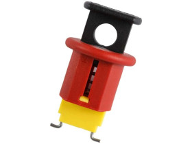 Блокираторы BRADY gws149434 полюсных автоматов ABB MS325 со средним зажимом, нейлон и сталь, ширина зажима – 15.8 мм, красный, 6 шт