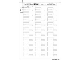 ELAT44425 этикетки флажки Рформа материал В425А белый матовый полипропилен размер 30х10мм 25 листов 750 штупак