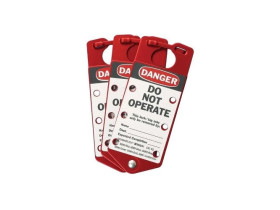 Множители замковые BRADY gws265390 алюминиевые с этикетками «DO NOT OPERATE», 184х76х5 мм, цвет – красный, 5 шт/упак