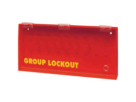 Станция для хранения ключей BRADY gws800127 групповая с 18 крюками, акрил, 195х406х64 мм, цвет – красный, 1 шт/упак