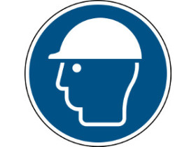 Знак безопасности ISO — носить средства защиты головы