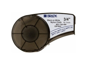 BRADY brd110895 Лента принтерная для кабеля, провода, патч-панелей, 19.05мм x 4.87м, нейлон, черный на белом, M21-750-499